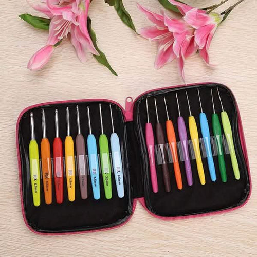 16-Piece: Colored Crochet Hooks Yarn by DailySale