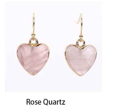 Heart Pendant Earrings Love Heart Earrings With Gold Rim