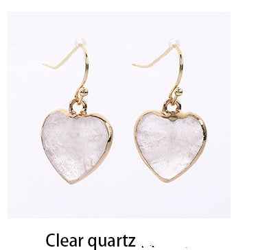 Heart Pendant Earrings Love Heart Earrings With Gold Rim