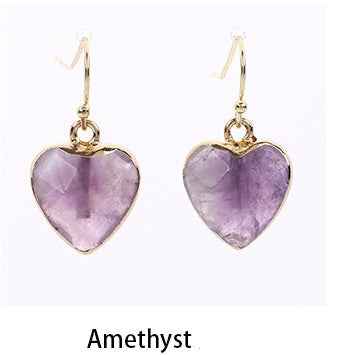 Heart Pendant Earrings Love Heart Earrings With Gold Rim
