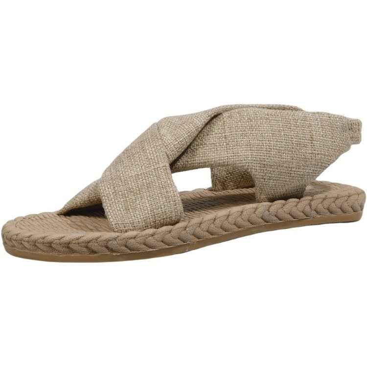 Elastic Band Cross Flat Women's Shoes