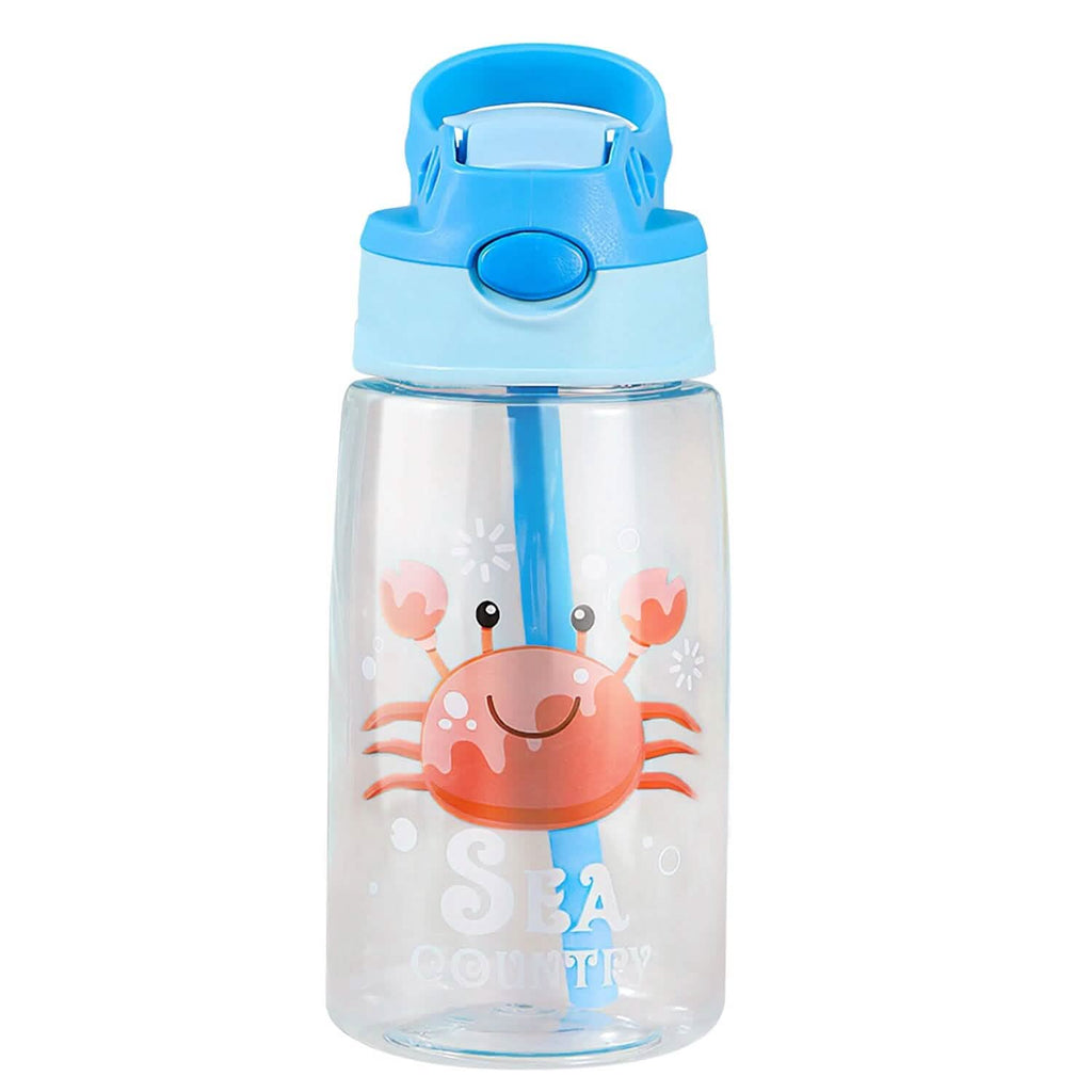 16.2oz Leak-proof Kids Water Bottle with Straw Push Button by DailySale