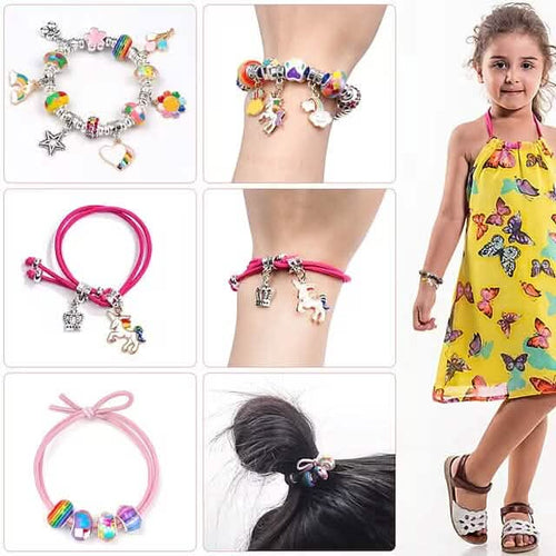 165-Piece: Gorgeous Color Beads DIY Handmade Children's Bracelet Set by DailySale