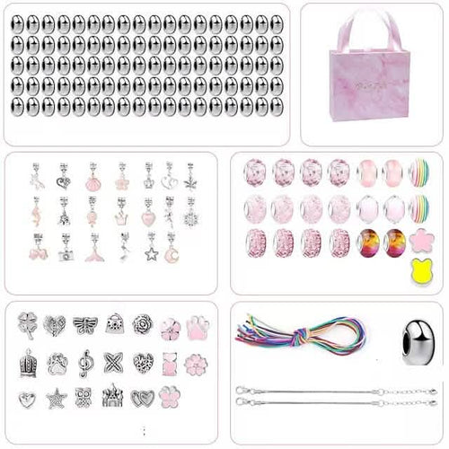 165-Piece: Gorgeous Color Beads DIY Handmade Children's Bracelet Set by DailySale