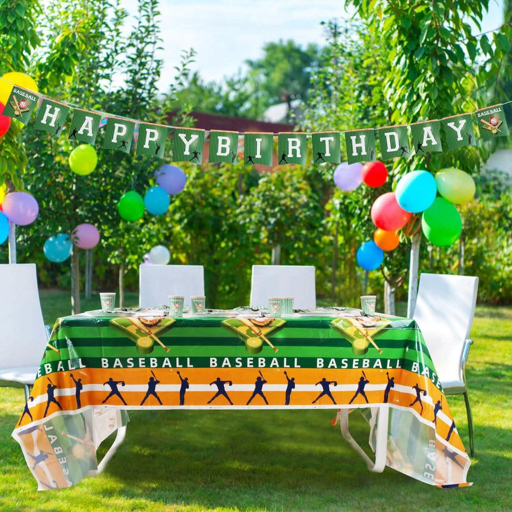 171-Pieces: Baseball Birthday Party Disposable Dinnerware Set by DailySale
