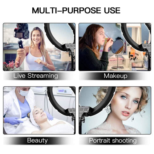 18" LED Ring Light 55W 3200K-5 600K Dimmable Selfie Ring Light by DailySale