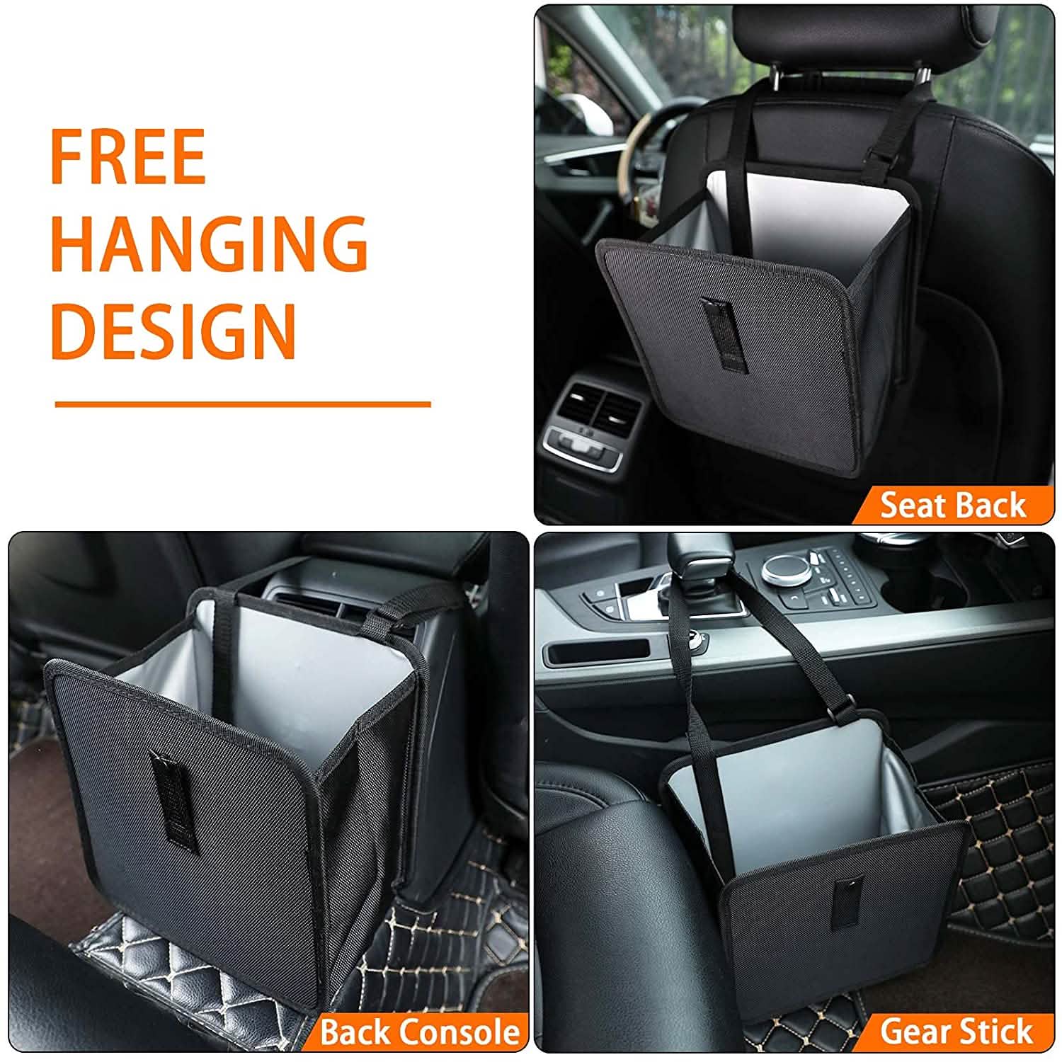 1.85 Gallon Hanging Car Trash Can Waterproof Litter Garbage Bag Organizer by DailySale