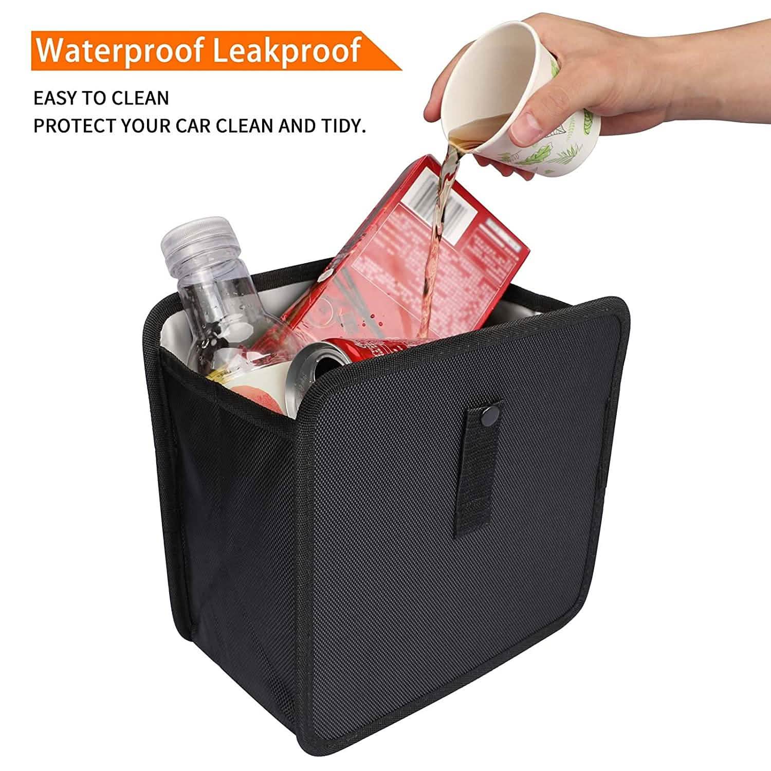 1.85 Gallon Hanging Car Trash Can Waterproof Litter Garbage Bag Organizer by DailySale