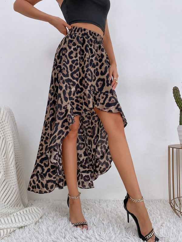 High low ruffle skirt