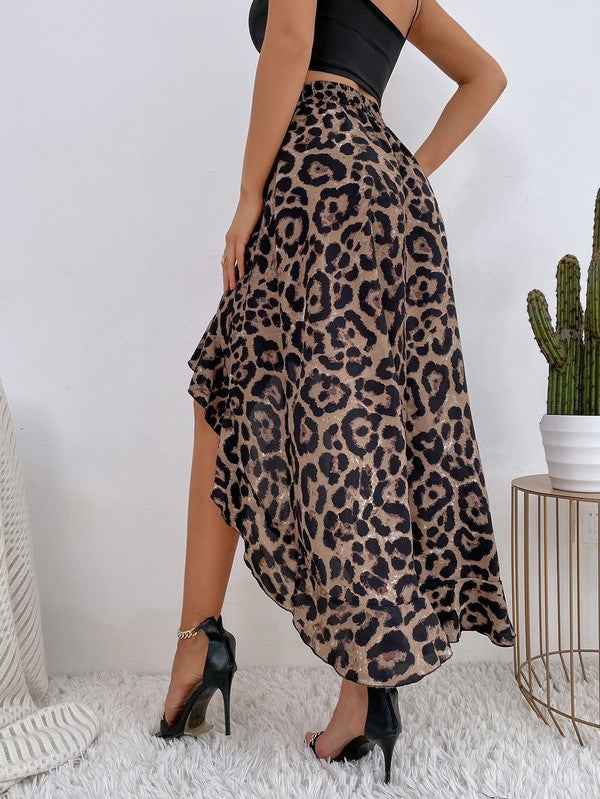 High low ruffle skirt