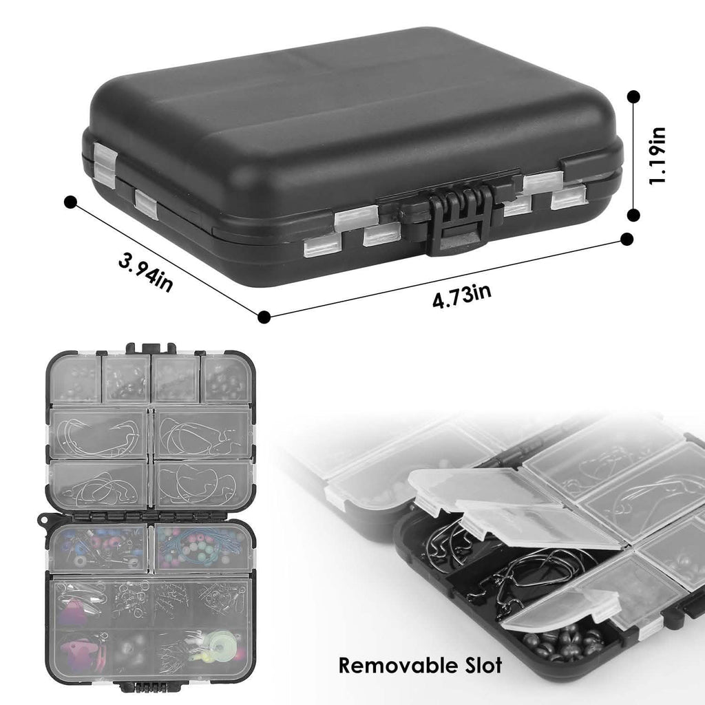 188-Pieces: Portable Fishing Accessory Kit with Tackle Box by DailySale