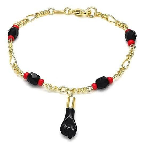 18k Gold Azabache Black Hand Figa Kabbalah 6" by DailySale