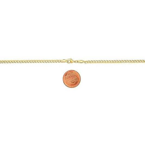 18K Gold Curb Cuban Link Chain Bracelet 8" by DailySale