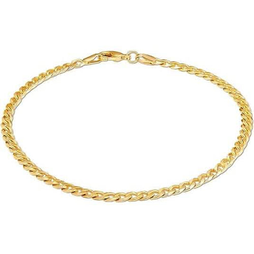 18K Gold Curb Cuban Link Chain Bracelet 8" by DailySale