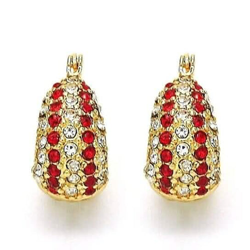 18k Gold Filled High Polish Finish 5 Line Crystal Earring by DailySale