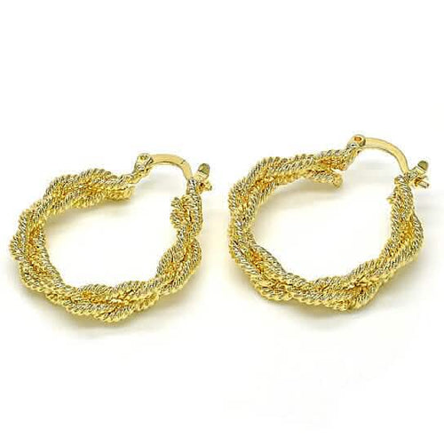 18k Gold Filled High Polish Finsh Medium Hoop by DailySale