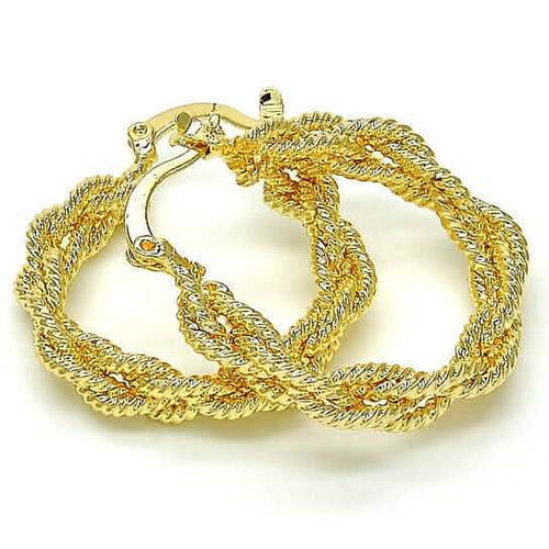 18k Gold Filled High Polish Finsh Medium Hoop by DailySale