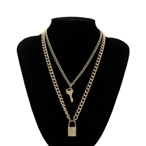 18K Gold Key Lock Necklace by DailySale
