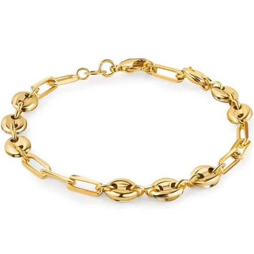 18K Gold Mariner and Paperclip Link Anklet 10" by DailySale