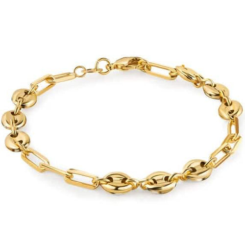 18K Gold Mariner and Paperclip Link Bracelet, 8 Inches by DailySale