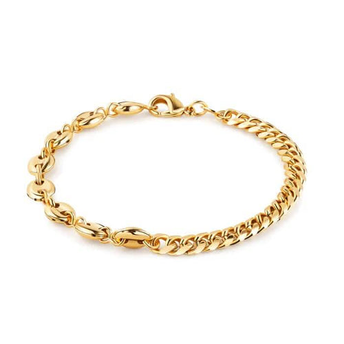 18K Gold Mariner & Cuban Link Bracelet by DailySale
