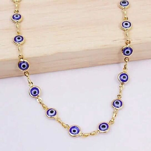18k Gold Plated Blue Evil Eye Anklet by DailySale