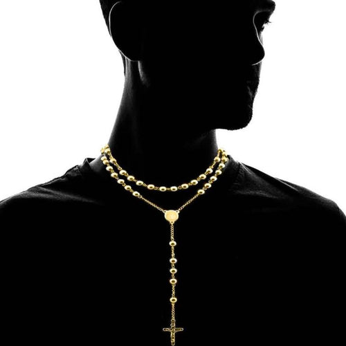 18K Gold Plated Diamond Cut Rosary by DailySale