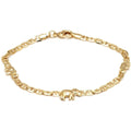 18K Gold Plated Flat Marina Elephant Anklet 10" by DailySale