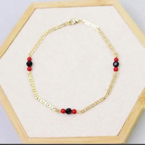 18k Gold Plated Mariner Azabachi Ankle Bracelet by DailySale