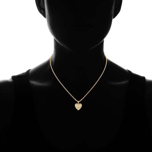 18k Gold Plated Puffed Heart Pendant Necklace by DailySale