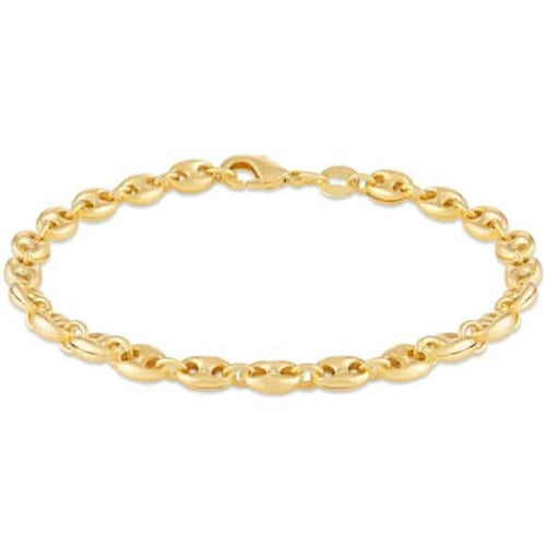 18k Gold Puff Mariner Anklet 10" by DailySale