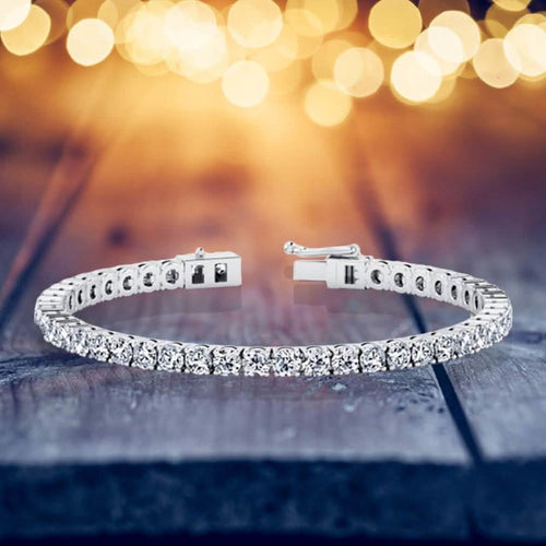 18K White Gold CZ Tennis Bracelet by DailySale