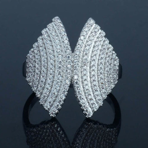 18K White Gold Plated Angel Wing Ring by DailySale