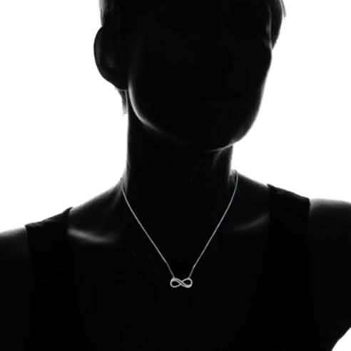 18K White Gold Plated Double Infinity Necklace by DailySale