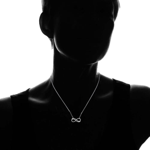 18K White Gold Plated Double Infinity Necklace by DailySale