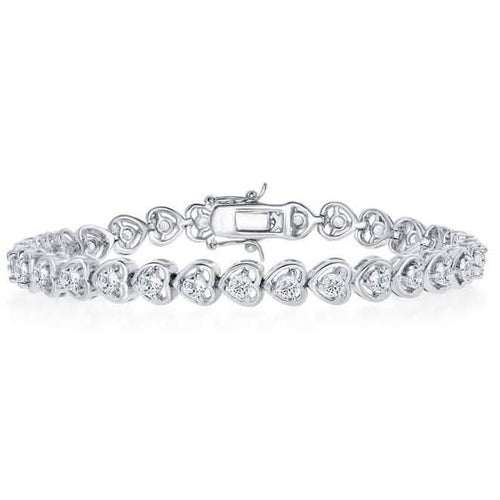 18K White Gold Plated Tennis Bracelets by DailySale