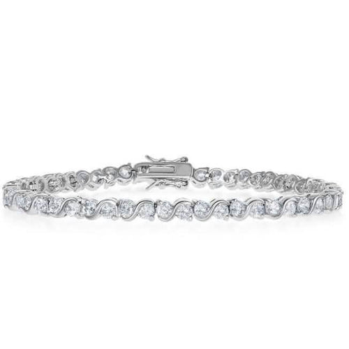 18K White Gold Plated Tennis Bracelets by DailySale