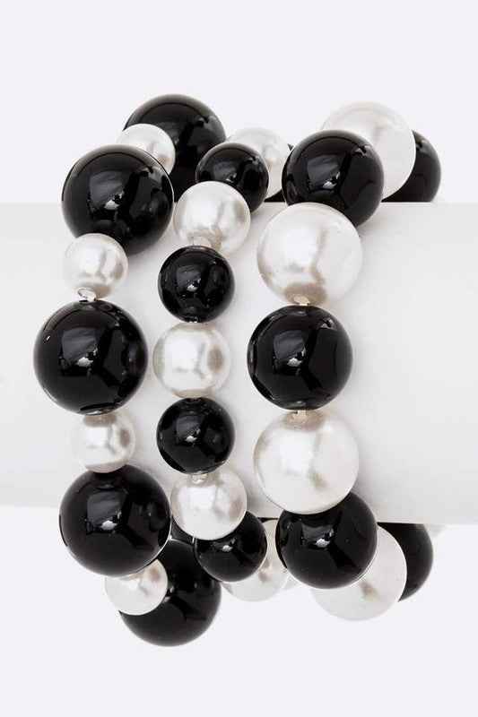 Mix Pearl Stretch Bracelet Set