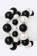 Mix Pearl Stretch Bracelet Set
