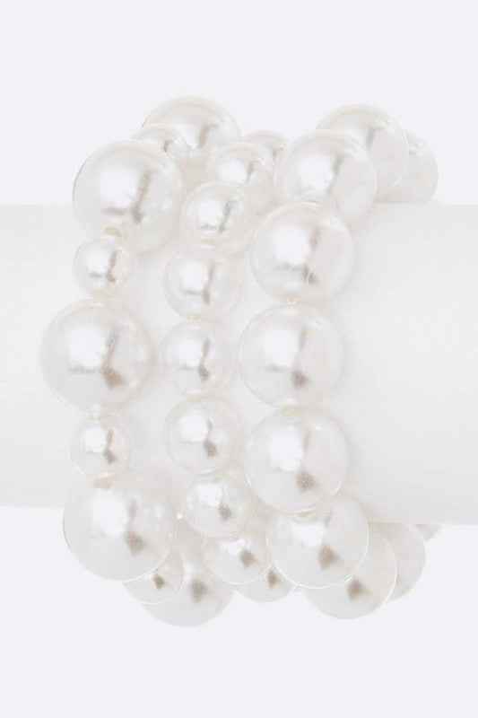 Mix Pearl Stretch Bracelet Set