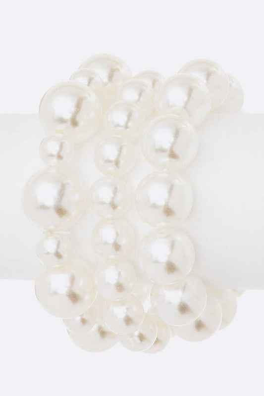 Mix Pearl Stretch Bracelet Set