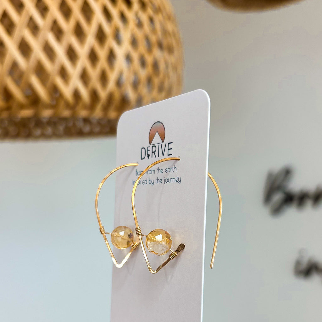 Citrine Ear Threaders