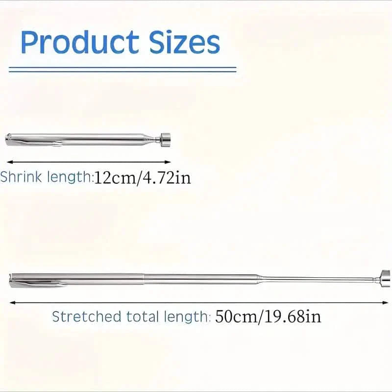 3-in-1 Telescopic Magnetic Grabber Tool – Stainless Steel, Non-Electric by DailySale