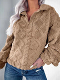 Cozy Fleece Quarter Zip Sweatshirt