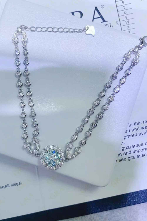 2 Carat Moissanite Double-Layered Bracelet by Wild and Free Boutique