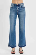 RISEN Full Size Raw Hem Ankle Bootcut Jeans Plus Size