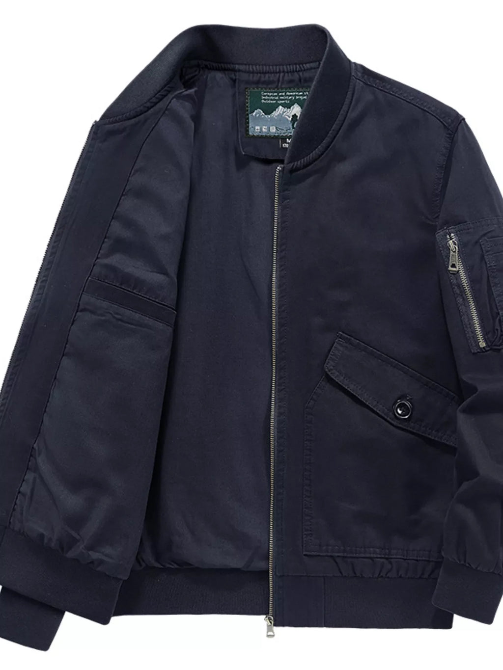 Men's Plus Size Casual Lightweight Bomber Jacket