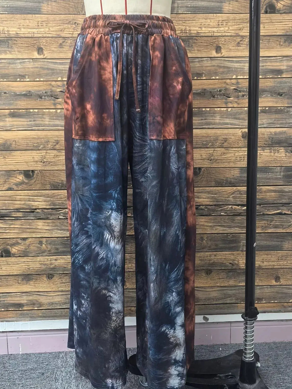 Full Size Tie-Dye Wide Leg Casual Pants