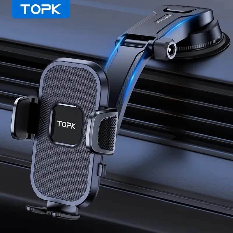 TOPK D38C Car Phone Holder – Adjustable Dashboard Mount by DailySale