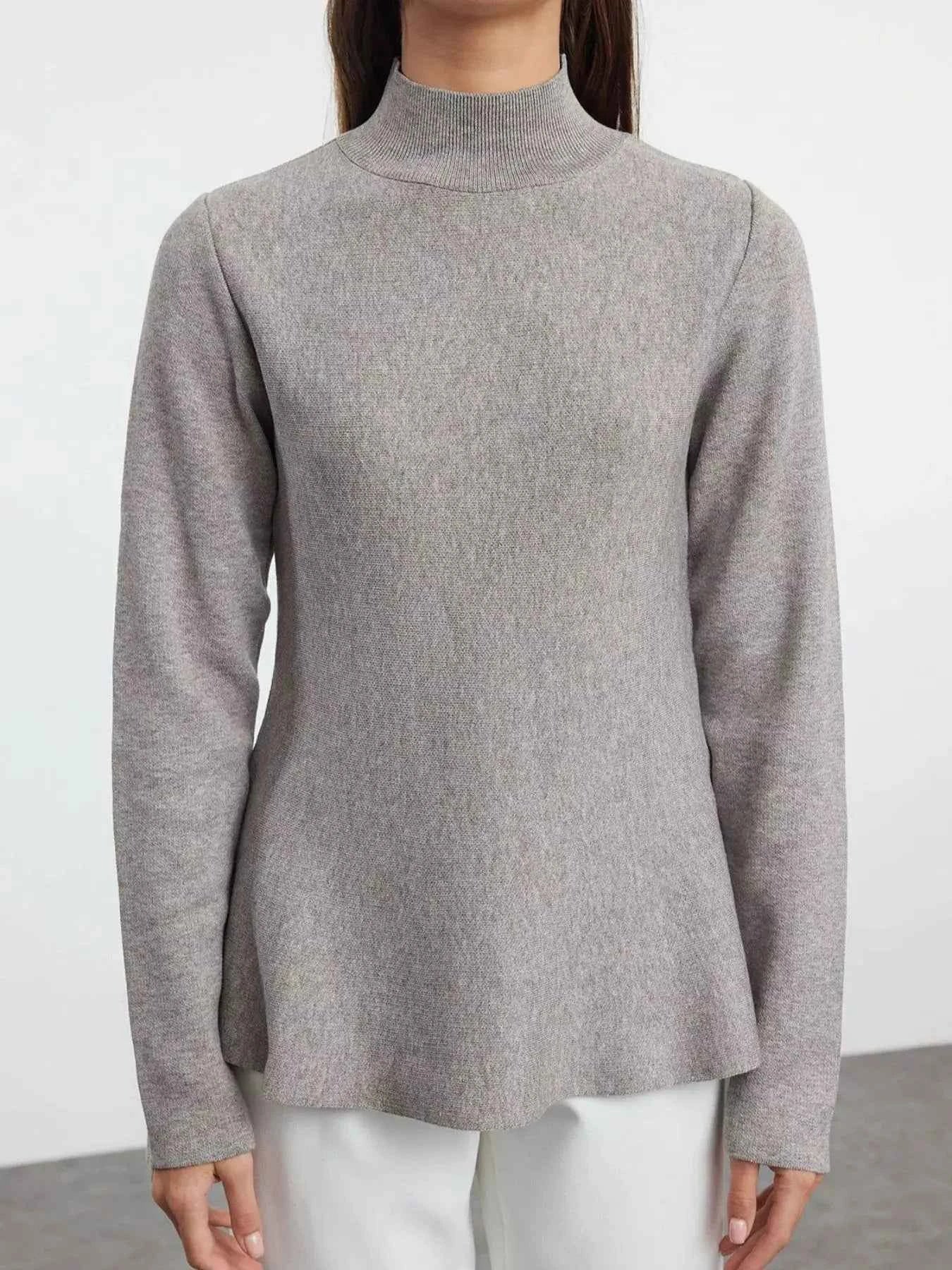 Mock Neck Long Sleeve Sweater
